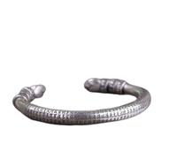 S925 Ladies Vintage Silver Bracelet Six Words Mantra Creative Carving Luxury Temperament Personality Gift Chinese Classic