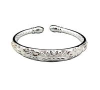 S925 Ladies Vintage Silver Bracelet Six Words Of Pisces Creative Carving Luxury Temperament Personality Gift Chinese Classic