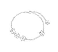 S925 Pure Silver Simple Hollow Flower Bracelet for Women, Versatile,high-end, Fresh and Cute Bracelet 2 in 1 Women's Flower Bracelet Bracelet, Layered Bracelet, Double Chain Bracelet