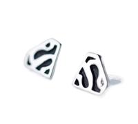 S925 Silver ear Studs Men's Han Superman ear Studs s Letter Geometric Triangle ear Studs, PMVRTHQV, Silver