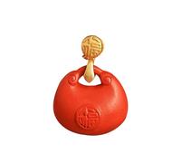 S925 Silver Gold-Plated with Natural Cinnabar Bags Necklace for Women Genuine Jade