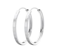 S925 Silver Hoop Earrings For Women Girls Lightweight Multiple Styles Hoop Earrings 30/40/50/60mm Large Hypoallergenic Hoops Earring For Mum Daughter Friends (Square, 40mm)