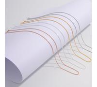 S925 silver needle chain temperament unisex silver necklace sweater chain multi-color basic chain