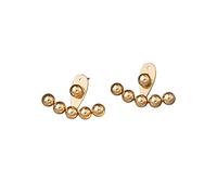 S925 Silver Needle Fan-Shaped Ball Stud Earrings Fashion Light Luxury Earrings Women's Exquisite Jewelry Gifts