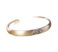 S925 Silver Vintage Bracelet For Women Men Cloud Makes Old Heart Sutra Simple Opening And Chinese Style Personality Creative Beautiful Charm Gift