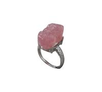 S925 Silver with Natural Jade Pink Pixi Ring