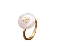 S925 Silver with Natural White Jade Ping An Buckle Ring (Adjustable Opening) for Women Genuine 5