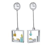 S925 Sterling Silver Cozy at Home With My Cat Drop Earrings