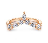 S925 Sterling Silver Crown Bridal Rings for Wedding Engagement Trendy Design Ring Dazzling CZ Marquise Women Jewelry