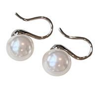 S925 Sterling Silver Earring For Women, One Pair, High Heel Pearl Earrings, Safe For Sensitive Skin, Unique Design, Austrian Pearl, Sizes Vary
