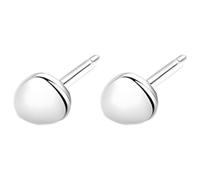 S925 Sterling Silver Earrings, Studs Silver Small, Bean Geometric Stud Earrings Irregular Simple, Smooth Polished, Comfortable And Fashionable Daily Wear
