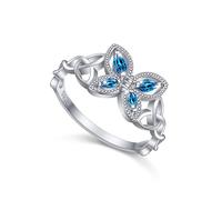 S925 Sterling Silver Fashion Dainty Celtic Knot Butterfly Ring Hypoallergenic Jewelry for Women Adults