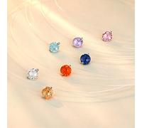 s925 sterling silver flash fireworks cut color zircon necklace mermaid tears zircon transparent fishing line clavicle chain early spring accessories