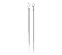 S925 Sterling Silver Long Slim Chain 6 Tassels Earrings Simple Dainty Hook Studs Dangle Handmade Jewelry for Women Minimalist Fashion Accessory for Party, Sterling Silver, Sterling Silver