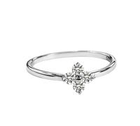 S925 Sterling Silver Lucky Four-Leaf Clover Ring for Women Small Exquisite Thin Ring High-End Jewelry-silver-8