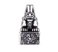 S925 Sterling Silver Necklace Men Women God Beast Pixiu Seal Pendant Gift Fashion Creative Exquisite Simplicity Exaggerated, LJBLEUSK