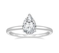 S925 Sterling Silver Ring With Droplet Shaped Zircon Ring For Women Christmas Inns Style Birthday Gift Simple Vogue Jewelry