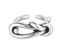 S925 Sterling Silver Rings Vintage Jewelry Unique Adjustable Wedding Bands for Women Minimalist Statement for Party Travel Casual Wear Silver