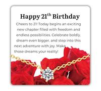 S925 Sterling Silver Solitaire Necklace, 14K Gold Plated CZ Pendant with Message Card, Birthday Gift for 13th 16th 18th 21st 30th 40th 50th 60th 70th 80th 90th 100th Birthday (30th Birthday)