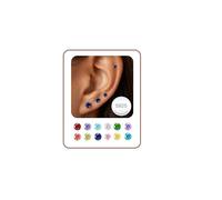 S925 Sterling Silver Stud Earrings Setseptember Sapphire Birthstone Diamond Jewellery Gifts for Womens Ladies Girls 4 Pairs Women's Crystals Small Tiny Stackable Hypoallergenic Birthday Gifts