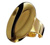 [S925 sterling silver] twisted large polished women's ring Large shiny round adjustable ring Geometric exaggerated design Hypoallergenic and non-fading Birthday gift Valentine's Day gift (Gold color)