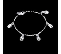 S925 Sweet Vintage Style Bracelet,Shiny Temperament Simple Water Droplets Bangle Gift Jewelry Birthday Party Gift For Men And Women,Silver