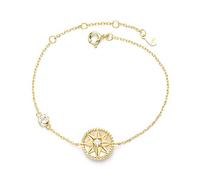 S925 women's bracelet, eight-pointed star compass hundred mher-of-pearl bracelet, stylish personality