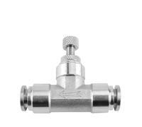 SA 304 Stainless Steel Pneumatic Quick Connector Throttle Valve Pipe Socket 4 6 8 10 12mm one-Way restrictor Valve Cylinder(SA-10)