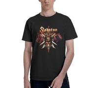 Sa*b-a?ton Band Men's Shirt Basic Short Sleeve Cotton T-Shirt - Classic Rock Band Tshirt, Casual Printed Tee for Metal Fans Gift Medium