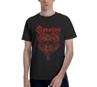 Sa*b-a?ton Band Men's Shirt Basic Short Sleeve Cotton T-Shirt - Classic Rock Band Tshirt, Casual Printed Tee for Metal Fans Gift XX-Large