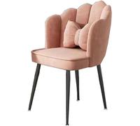 Sa moderna per casa e ufficio con gr design a conchiglia e gambe in metallo, graziosa sa da scrivania per trucco o sala da pranzo, sa per il tempo libero, con cuscino, per camera da
