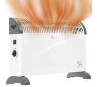SA Products 2000W Convector Electric Radiator | 3 Settings Wall Mountable Heater | Energy Efficient Convection Heater for Home (White/Grey)