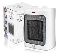 SA Products 2000W Mini Fan Heater, Ceramic Heater - 3 Heat Settings & Fan Mode with Overheat and Tip-Over Protection | Heaters For Home Low Energy Electric Fan Heater | Portable Fan Heaters (White)