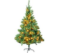 Sa Products 5Ft 300 Led Per Lit Christmas Tree - Christmas Trees Alaskan Pine Tips - Christmas Tree With Lights 8 Lighting Modes