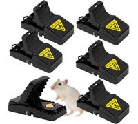 Sa Products 6 Pack Reusable Mouse Trap - Snap Sensitive Rodent Repellent - Quick And Effective Mice Traps For Indoors