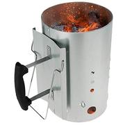 SA Products BBQ Chimney Starter - Aluminium Charcoal Lighter Canister with Heat-Insulated Safety Handle, Cone-Shaped Coal Holder, Vent Holes - Portable BBQ Grill Accessories for Camping - 30.5x20cm