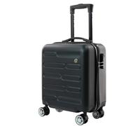 SA Products Black Cabin Suitcase 45x36x20cm - Lightweight Hardshell Carry On Luggage with 4 Spinner Wheels, Telescopic Handle - Cabin Bag with Divider Pocket, Travel Case with Spacious Interior