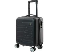SA Products Cabin Suitcase, Easy Jet 45x36x20 Cabin Bag | Lightweight Hard Shell Carry-On Suitcase with Wheels, Telescopic Handle | Travel Luggage (Black)