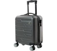 SA Products Grey Cabin Suitcase 45x36x20cm - Lightweight Hardshell Carry On Luggage with 4 Spinner Wheels, Telescopic Handle - Cabin Bag with Divider Pocket, Travel Case with Spacious Interior