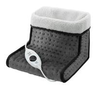 SA Products Electric Foot Warmer, Foot Warmer with 6 Heat Settings | Fast Heating Feet Warmers, Soft Foot Mat Heat Pad | Electric Heat Pad for Relaxing Therapy | Foot Warmers for Christmas (Grey)