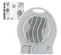 SA Products Fan Heater, Electric Heater, Portable Heater with 2 Heat Settings | Electric Fan Heater with Overheat Protection | Heaters for Home, Room Heater, Heaters for home Low Energy Silent (White)