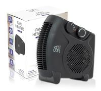 SA Products Fan Heater with 2 Heat Settings & Cool Function - Portable Heaters for Home Variable Thermostat | Space Electric Low Energy home, Black (SA2487)