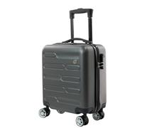 SA Products Grey Cabin Suitcase 45x36x20cm - Lightweight Hardshell Carry On Luggage with 4 Spinner Wheels, Telescopic Handle - Cabin Bag with Divider Pocket, Travel Case with Spacious Interior