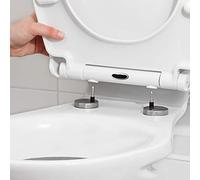 SA Products Oval Quick Release Toilet Seat - Soft Close Toilet Seat with Quick Release Hinges for Easy Cleaning, Thermoset Lid with ABS Cylinder & Fixings - 44.1 × 36.5 × 5 cm, White