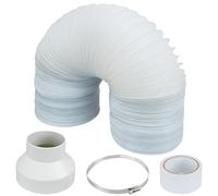 SA Products Plastic 3M Portable AC Extension Kit | Exhaust Hose 15cm Diameter PVC Pipe Connector, Sealing Tape for Air Conditioning Unit