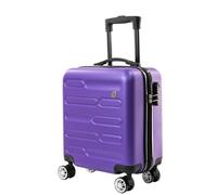SA Products Purple Cabin Suitcase 45x36x20cm - Lightweight Hardshell Carry On Luggage with 4 Spinner Wheels, Telescopic Handle - Cabin Bag with Divider Pocket, Travel Case with Spacious Interior