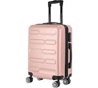 Sa Products Rose Gold Cabin Suitcase - 34L Carry On Suitcase, Cabin Bag 55X40X20 With Combination Lock