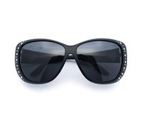 SA106 Polarized 55mm Fit Over OTG Butterfly Rhinestone Diva Sunglasses black Size: One Size