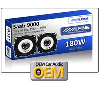 ALPINE 180W CAR, VAN 10cm 4" 2-WAY SXE DOOR SHELF SPEAKERS PAIR NEW
