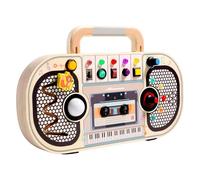 SaaG Montessori Busy Board for Toddlers 12m+ | Wooden Sensory Toy with LED & Music | Educational & Travel Activity Board